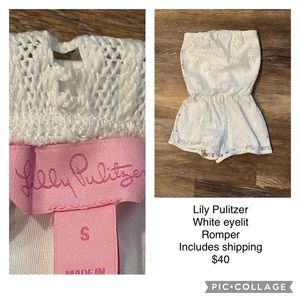 Lilly Pulitzer white eyelet romper